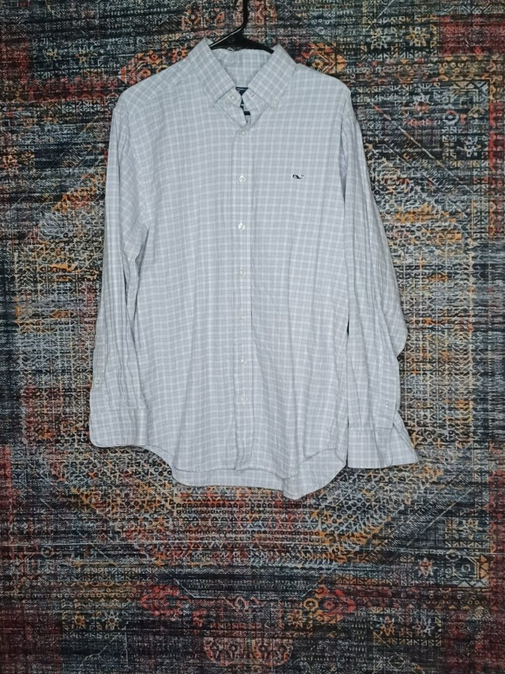 Vineyard Vines mens colorful plaid button down Whale shirt M